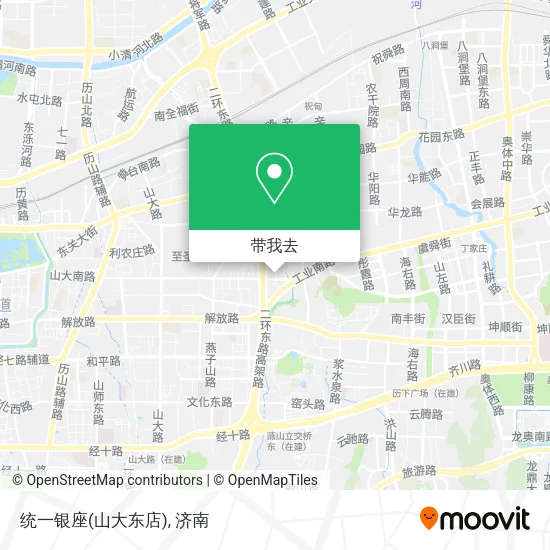 统一银座(山大东店)地图