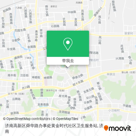 济南高新区舜华路办事处黄金时代社区卫生服务站地图