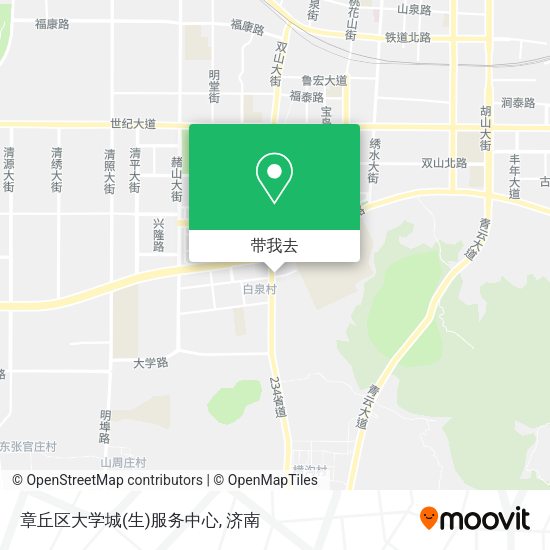 章丘区大学城(生)服务中心地图