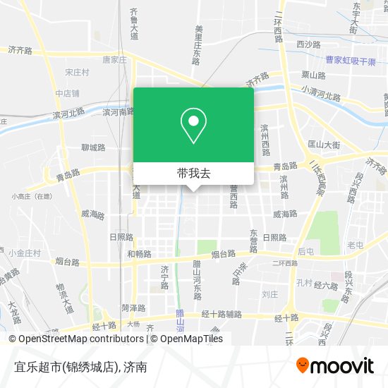 宜乐超市(锦绣城店)地图