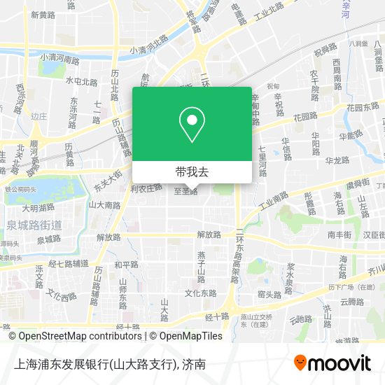 上海浦东发展银行(山大路支行)地图