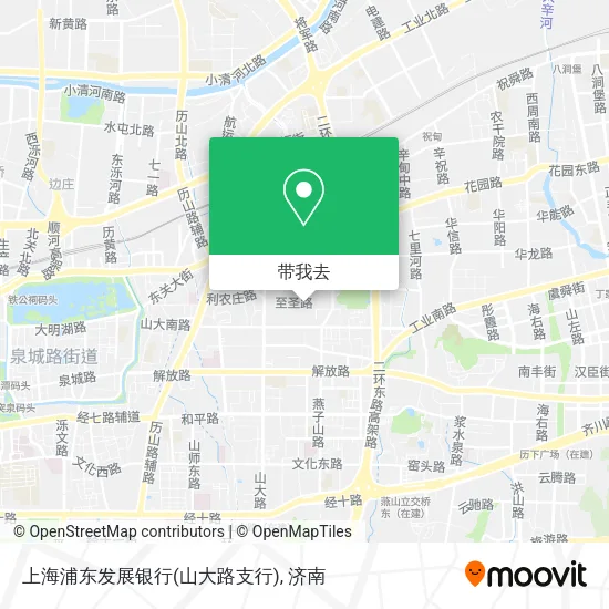 上海浦东发展银行(山大路支行)地图