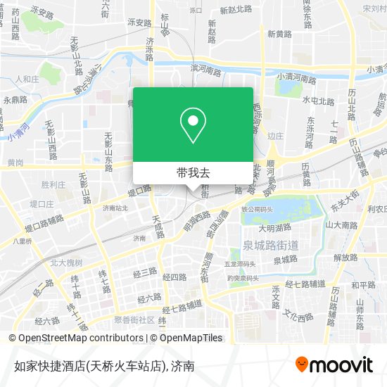 如家快捷酒店(天桥火车站店)地图