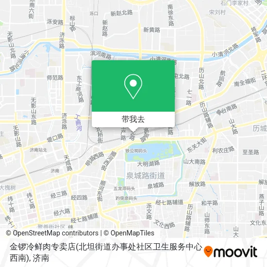 金锣冷鲜肉专卖店(北坦街道办事处社区卫生服务中心西南)地图