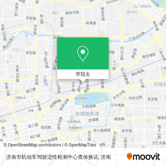 济南市机动车驾驶适性检测中心查体换证地图
