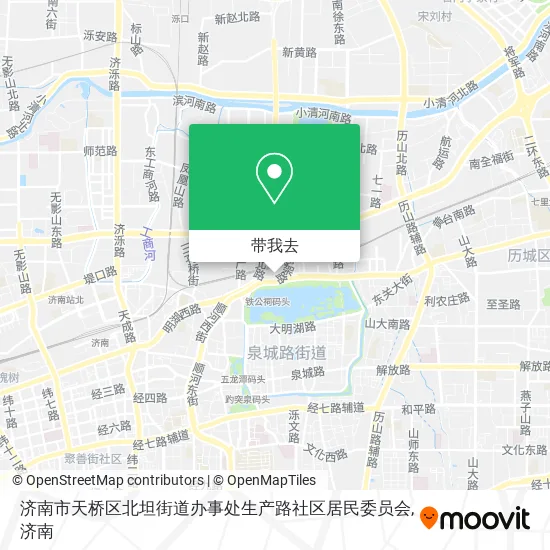 济南市天桥区北坦街道办事处生产路社区居民委员会地图