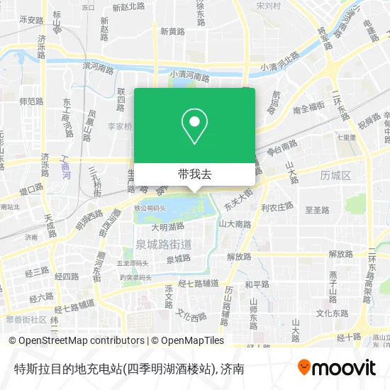 特斯拉目的地充电站(四季明湖酒楼站)地图
