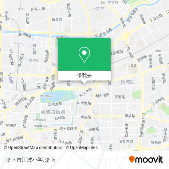 济南市汇波小学地图