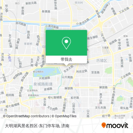 大明湖风景名胜区-东门停车场地图