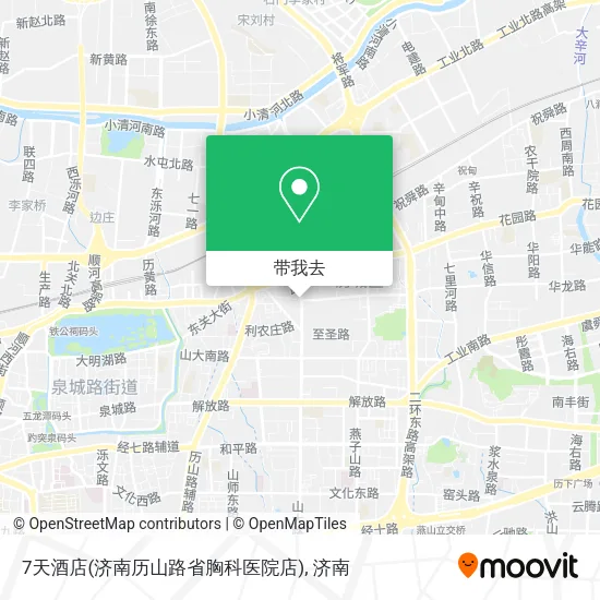 7天酒店(济南历山路省胸科医院店)地图