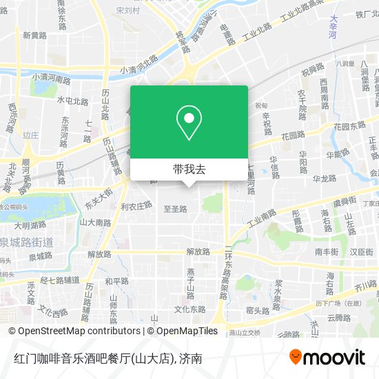 红门咖啡音乐酒吧餐厅(山大店)地图