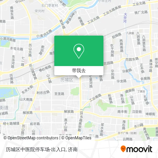 历城区中医院停车场-出入口地图