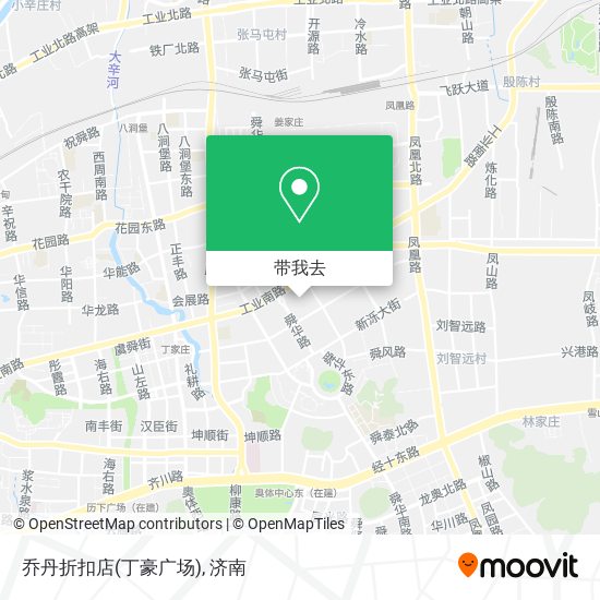 乔丹折扣店(丁豪广场)地图