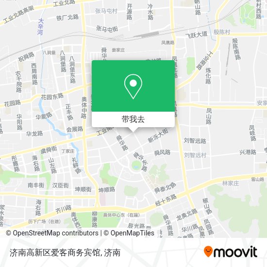 济南高新区爱客商务宾馆地图