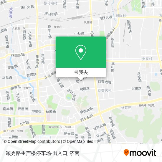颖秀路生产楼停车场-出入口地图