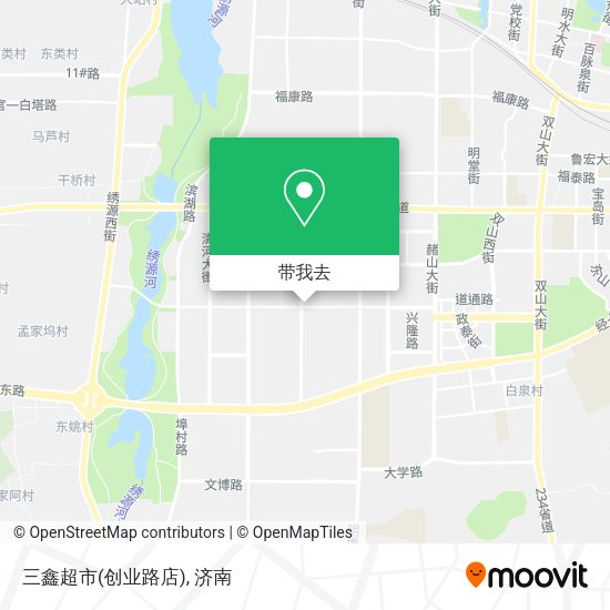 三鑫超市(创业路店)地图