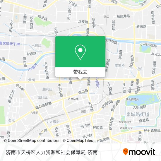 济南市天桥区人力资源和社会保障局地图