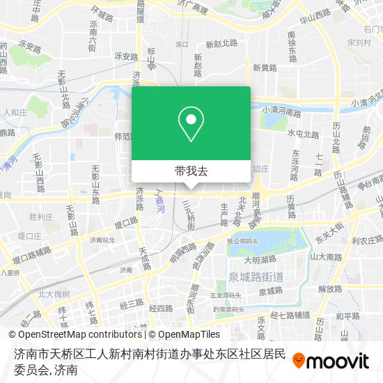 济南市天桥区工人新村南村街道办事处东区社区居民委员会地图