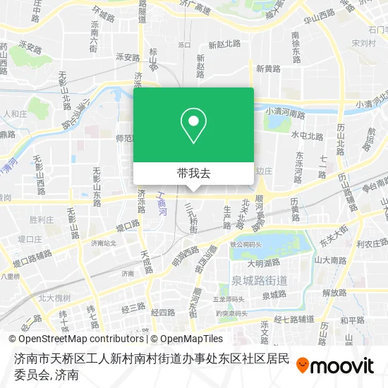 济南市天桥区工人新村南村街道办事处东区社区居民委员会地图