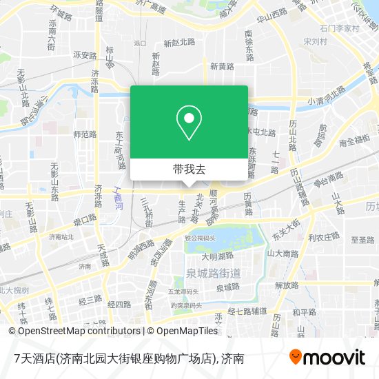 7天酒店(济南北园大街银座购物广场店)地图