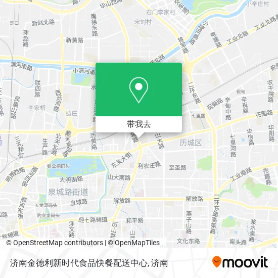 济南金德利新时代食品快餐配送中心地图