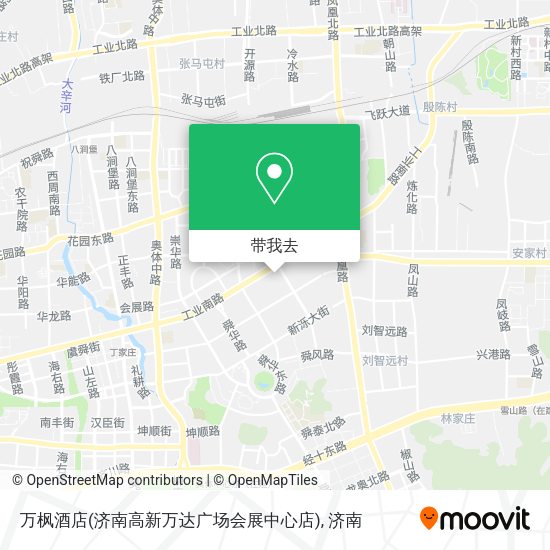 万枫酒店(济南高新万达广场会展中心店)地图