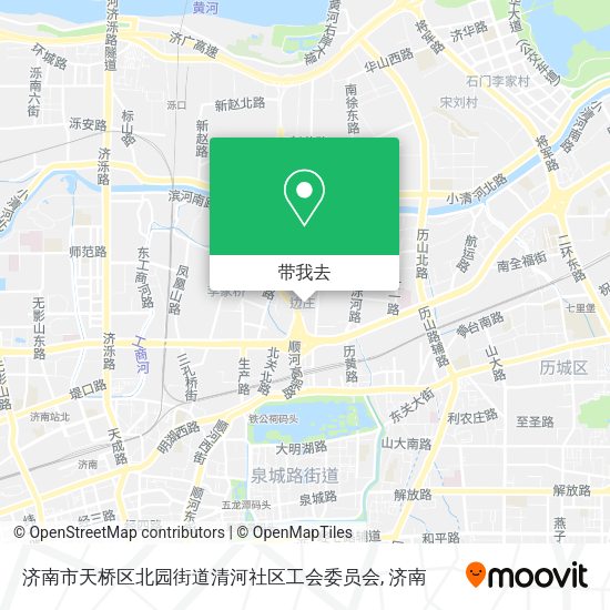 济南市天桥区北园街道清河社区工会委员会地图