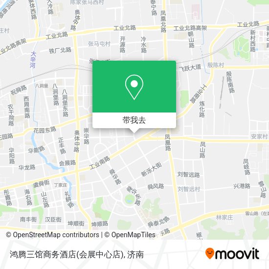 鸿腾三馆商务酒店(会展中心店)地图