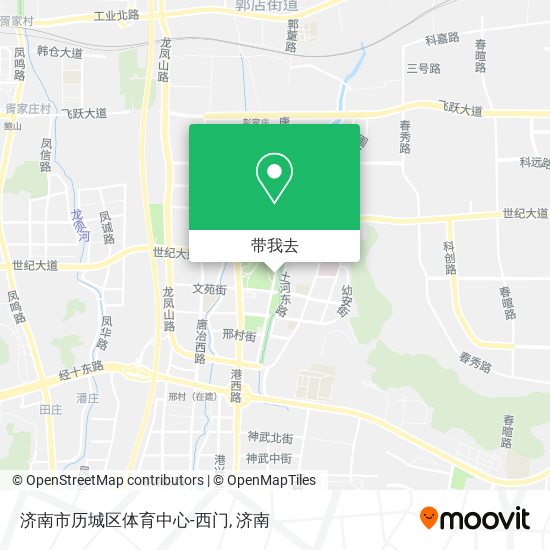 济南市历城区体育中心-西门地图