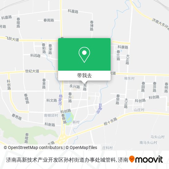 济南高新技术产业开发区孙村街道办事处城管科地图