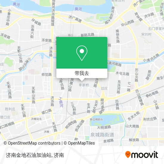 济南金地石油加油站地图