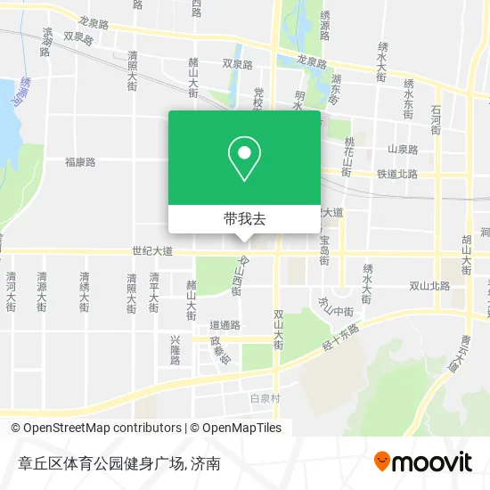 章丘区体育公园健身广场地图