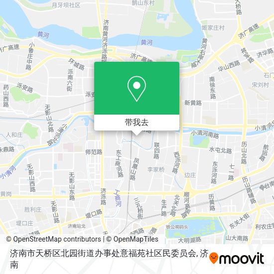 济南市天桥区北园街道办事处意福苑社区民委员会地图