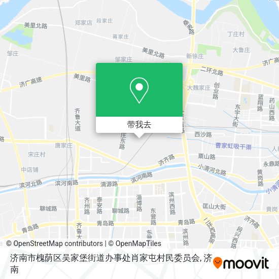 济南市槐荫区吴家堡街道办事处肖家屯村民委员会地图