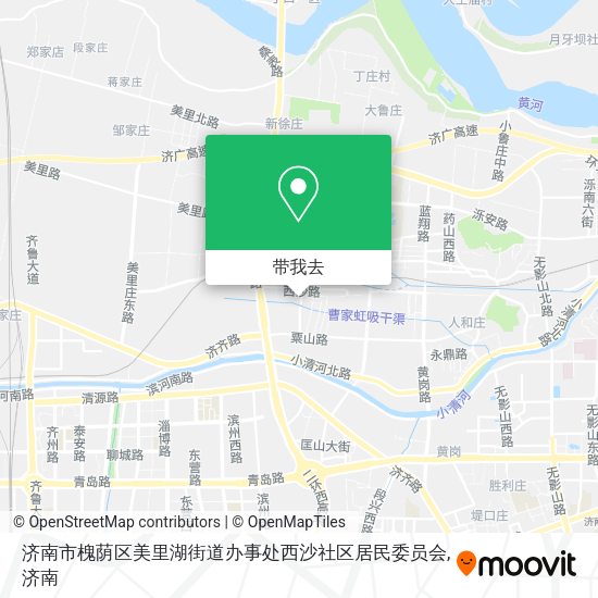 济南市槐荫区美里湖街道办事处西沙社区居民委员会地图