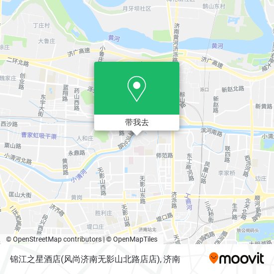 锦江之星酒店(风尚济南无影山北路店店)地图