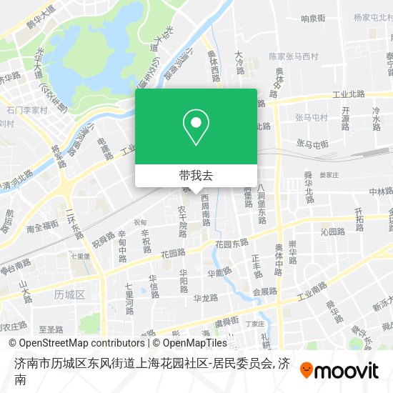 济南市历城区东风街道上海花园社区-居民委员会地图