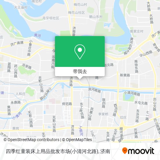 四季红童装床上用品批发市场(小清河北路)地图