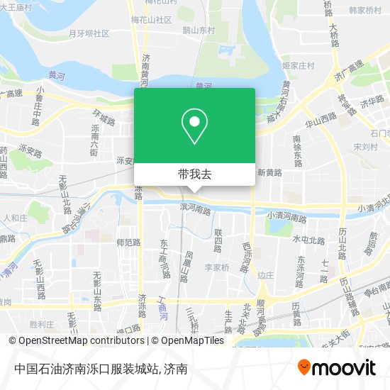 中国石油济南泺口服装城站地图