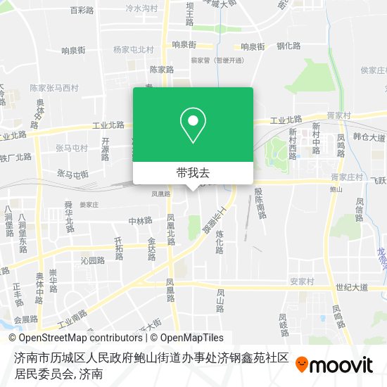 济南市历城区人民政府鲍山街道办事处济钢鑫苑社区居民委员会地图