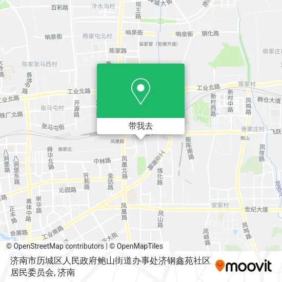 济南市历城区人民政府鲍山街道办事处济钢鑫苑社区居民委员会地图