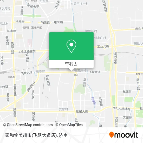 家和物美超市(飞跃大道店)地图