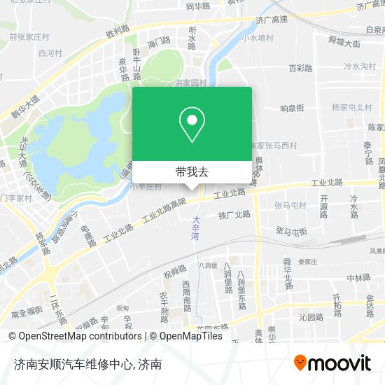 济南安顺汽车维修中心地图