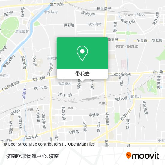 济南欧耶物流中心地图