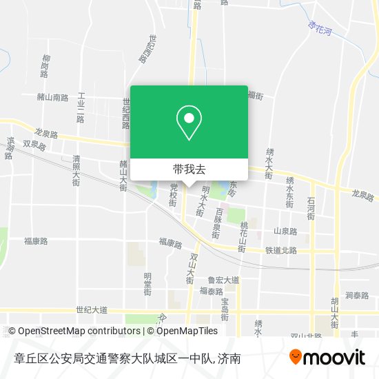 章丘区公安局交通警察大队城区一中队地图