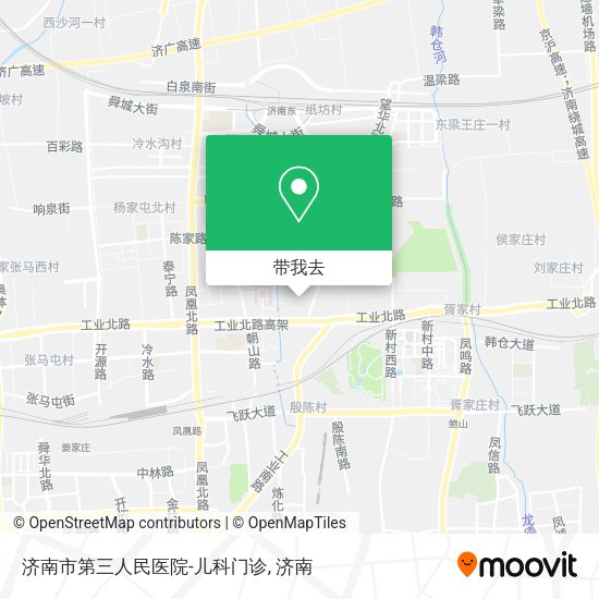 济南市第三人民医院-儿科门诊地图