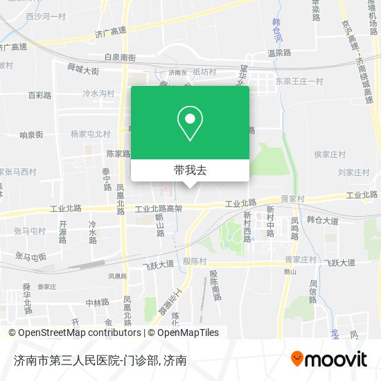 济南市第三人民医院-门诊部地图