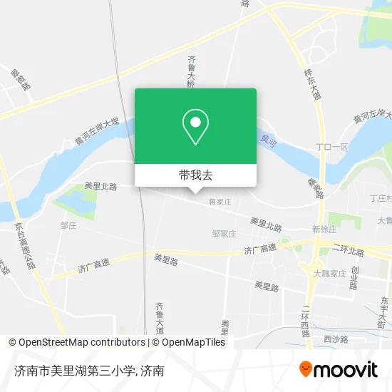 济南市美里湖第三小学地图