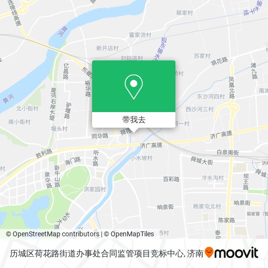 历城区荷花路街道办事处合同监管项目竞标中心地图
