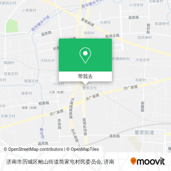 济南市历城区鲍山街道简家屯村民委员会地图